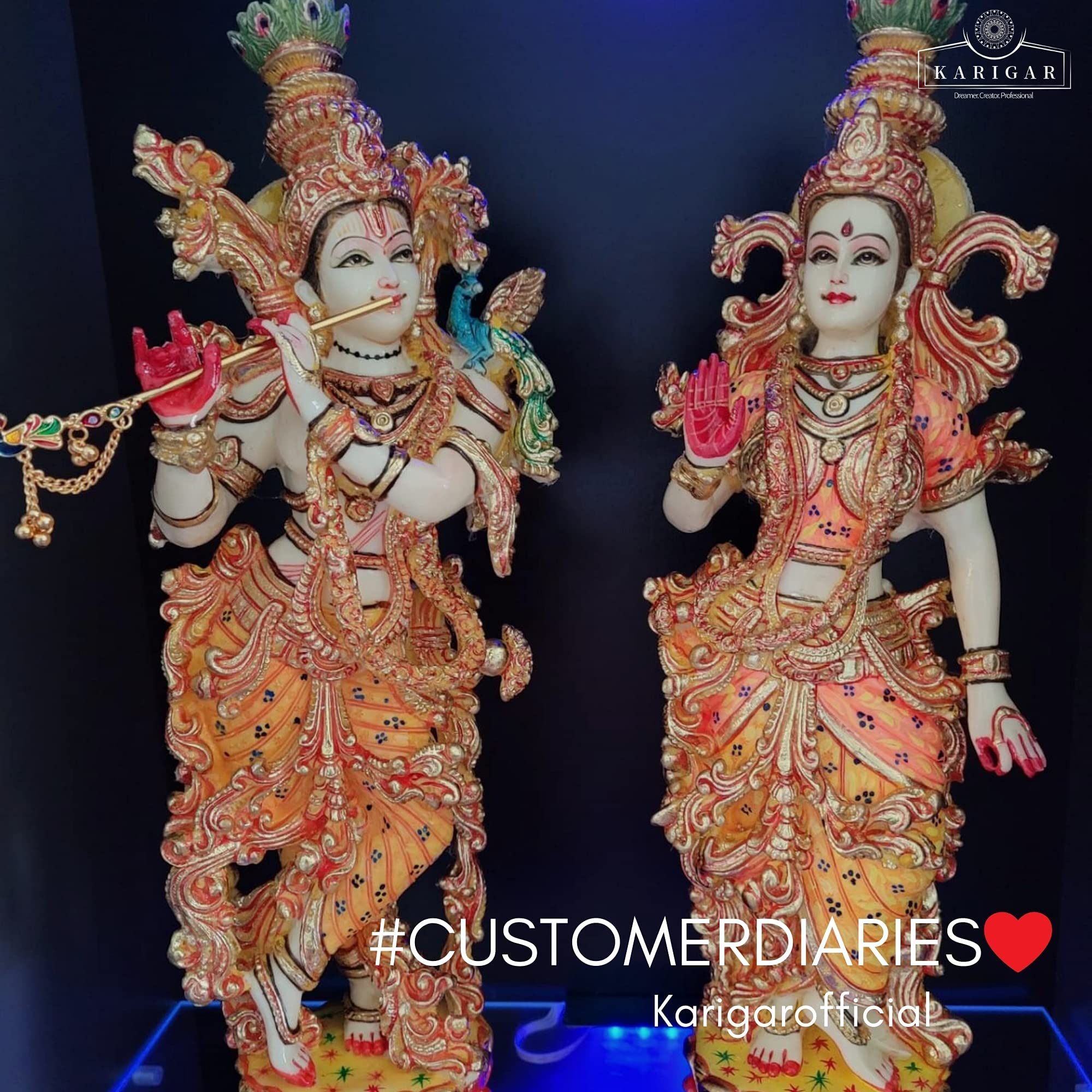 Buy Radha Krishna Statue 15 inches Marble Radha Krishna Idol Divine