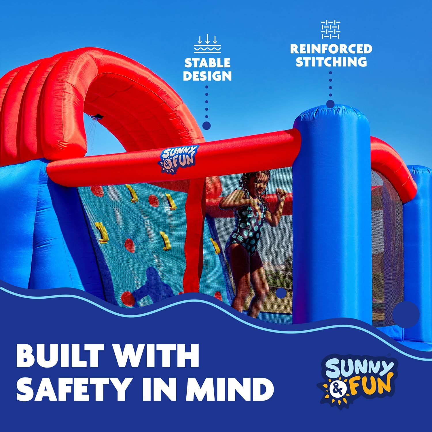 Ultra All-Play Inflatable Water Slide Park with Bounce House