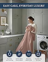 Vista 8 de Sábanas 100% de Algodón Egipcio Tamaño Queen - Naturalmente Refrescantes y Transpirables, Juego de Sábanas Queen de 4 Piezas con Tejido de Satén