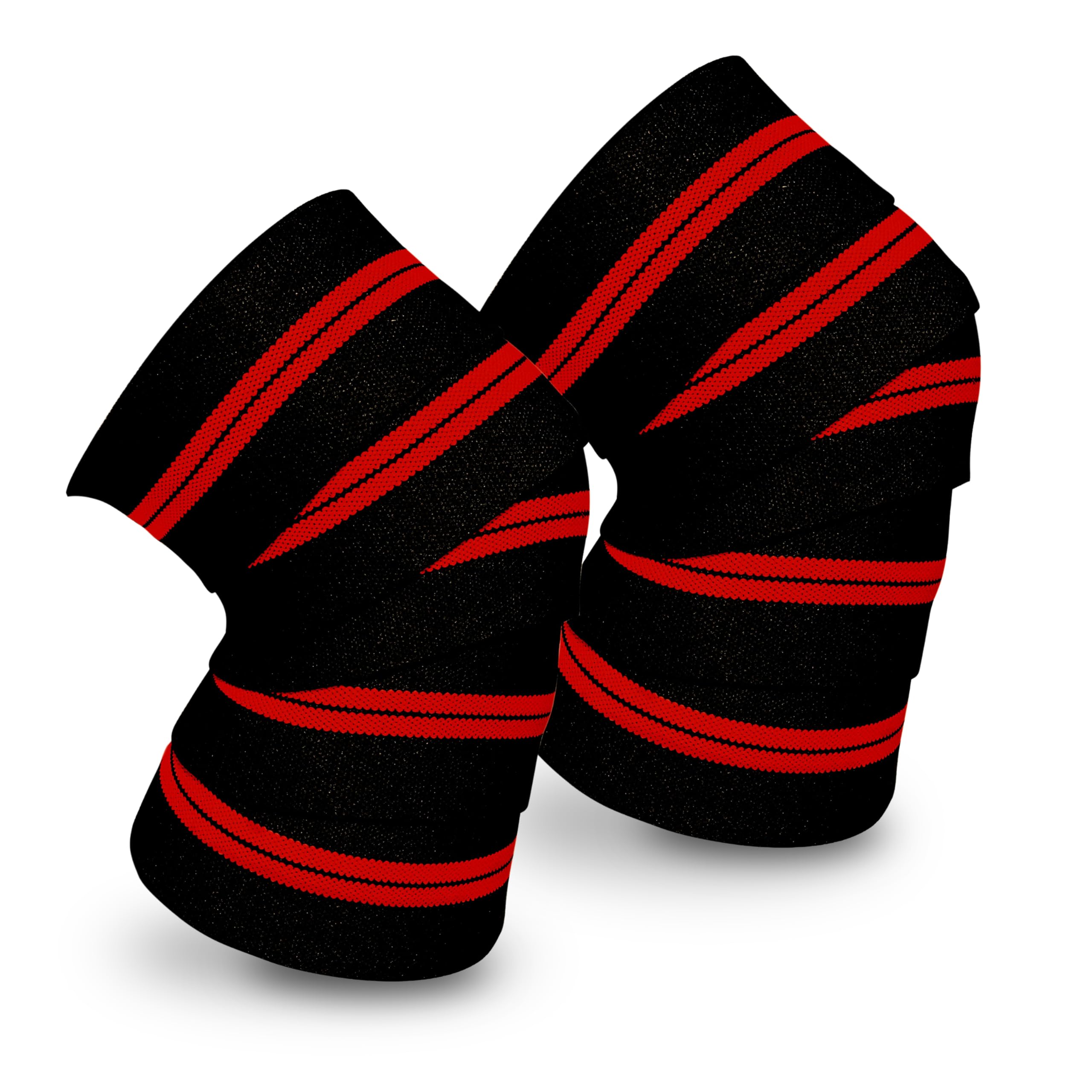 Cap Barbell Elastic Knee Wraps for Weightlifing– Pair of Adjustable Knee Wraps for Men & Women, for Powerlifting, Squats, Leg Press, and Cross