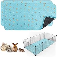 Vista 27 de Sunheir - Almohadillas lavables reutilizables orina de cobayas, forros impermeables absorbentes para jaulas cobayas conejos conejillos de indias
