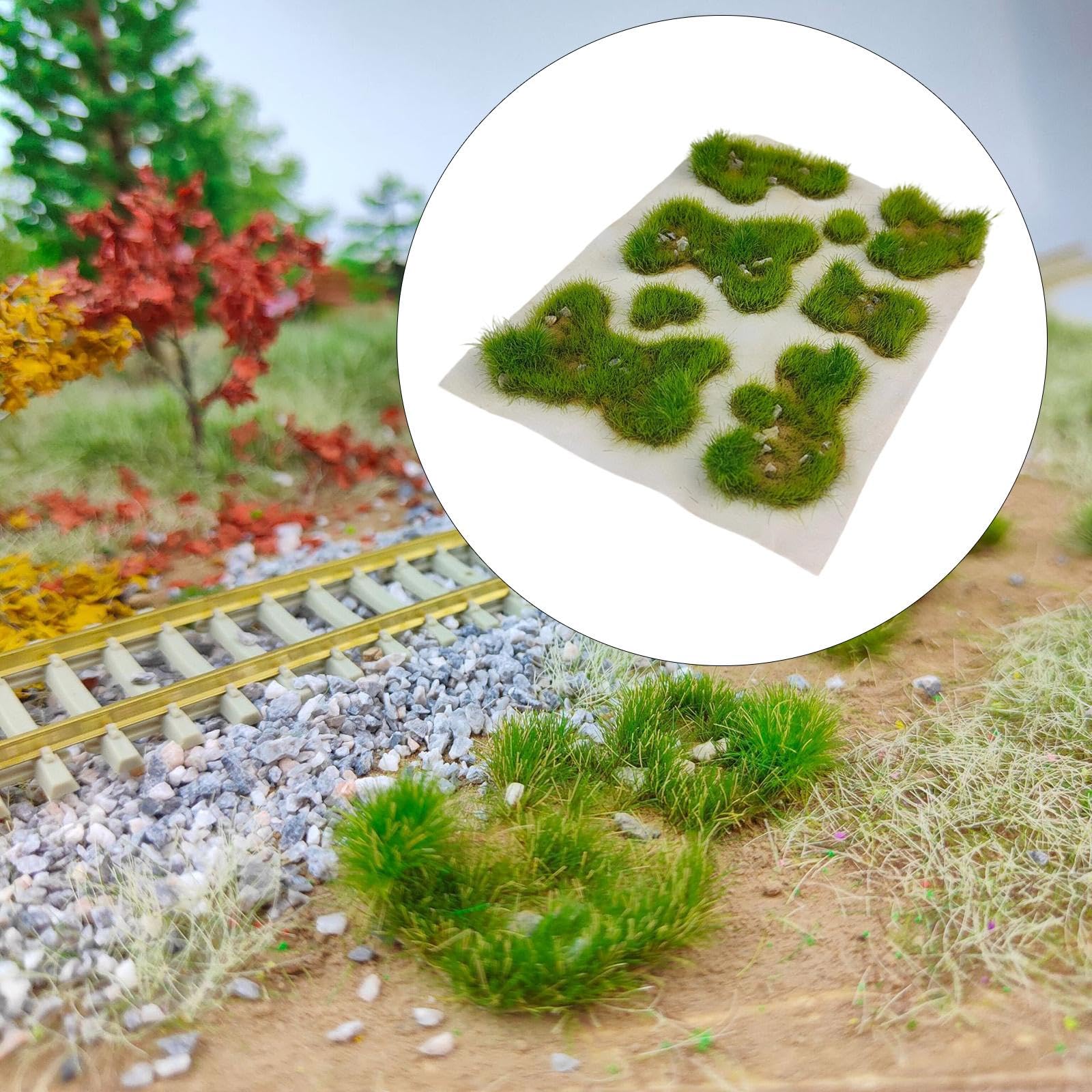 Grasbüschelmodell, Mini-Landschaft, DIY, Simulationsgrashaufen für 1:35, 1:64, 1:72, 1:87, Feengarten-Diorama-Layout, Frühlingsgrün