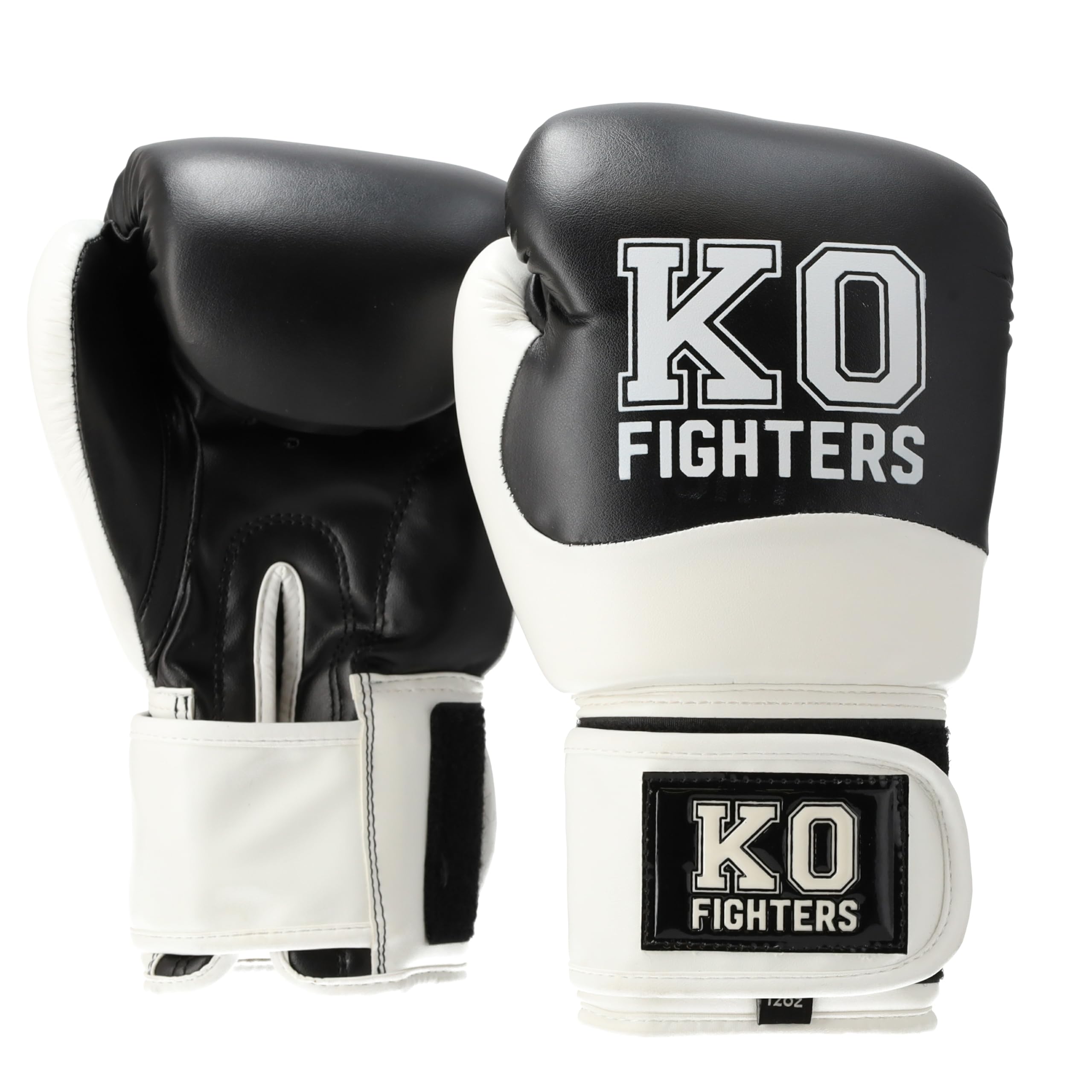 Guantoni da boxe – kickboxing, boxe e MMA – Pelle vega, chiusura in velcro – Guanti da allenamento per principianti e avanzati – Borsa per il trasporto inclusa – Nero e bianco