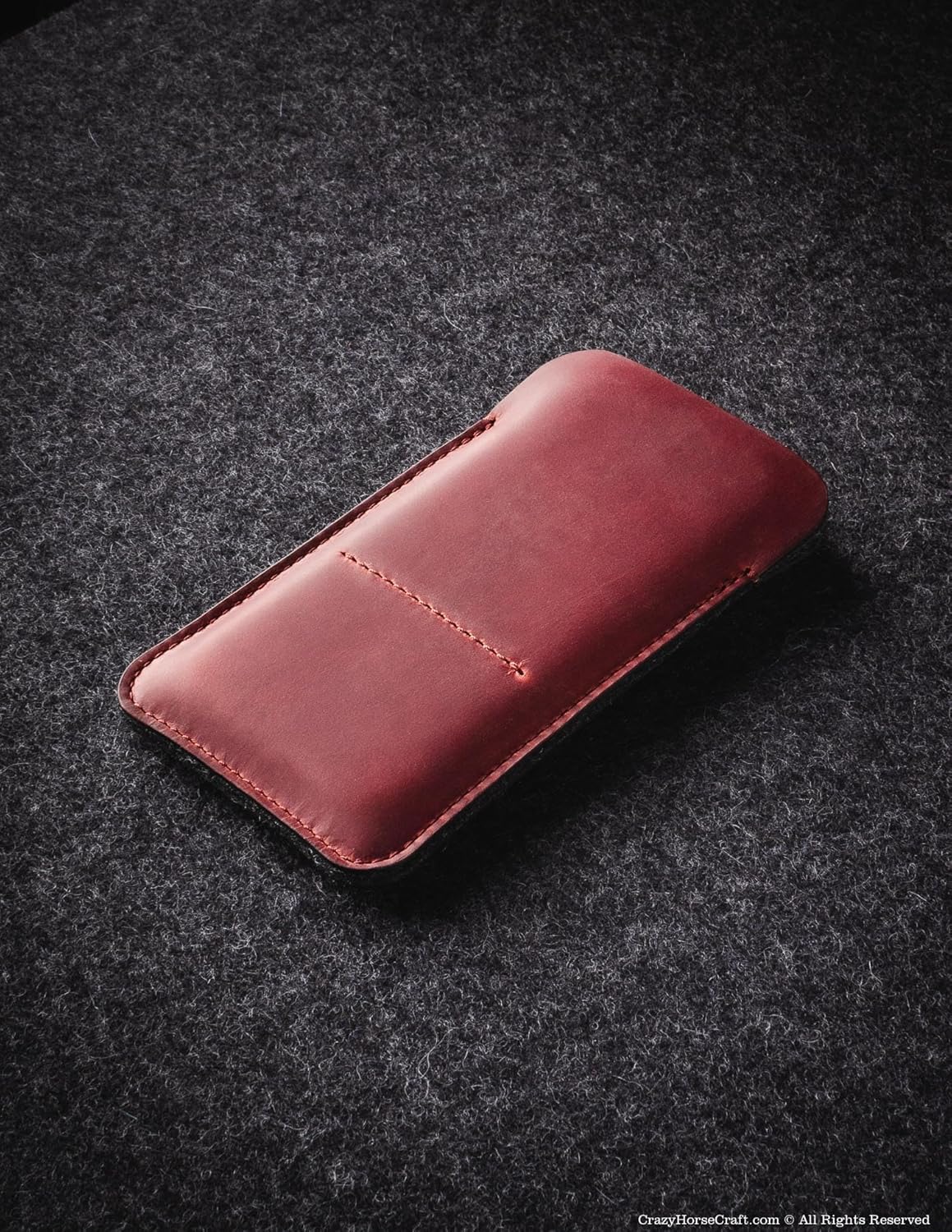 Crazy Horse Craft, Leather Case for iPhone 14/14 Pro, Fragola Red, Cell Phone Sleeve, Cardholder Wallet, Pocket Card Holder, Mobile Slim Cover, Bag Accessories Protective Bumper Sock – Enlarged