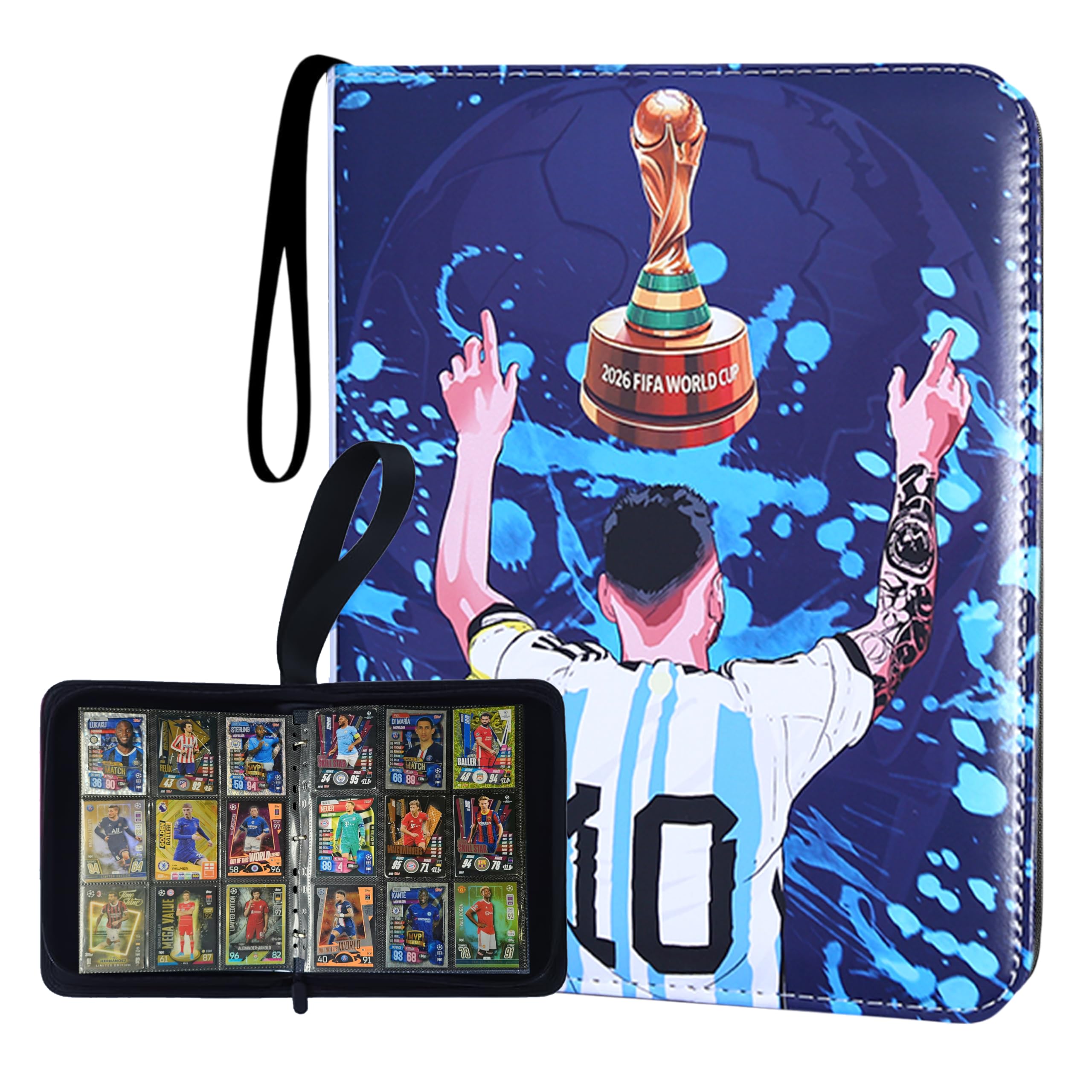 Classeur de cartes de football livre de rangement pour les fans de football avec poches porte-cartes