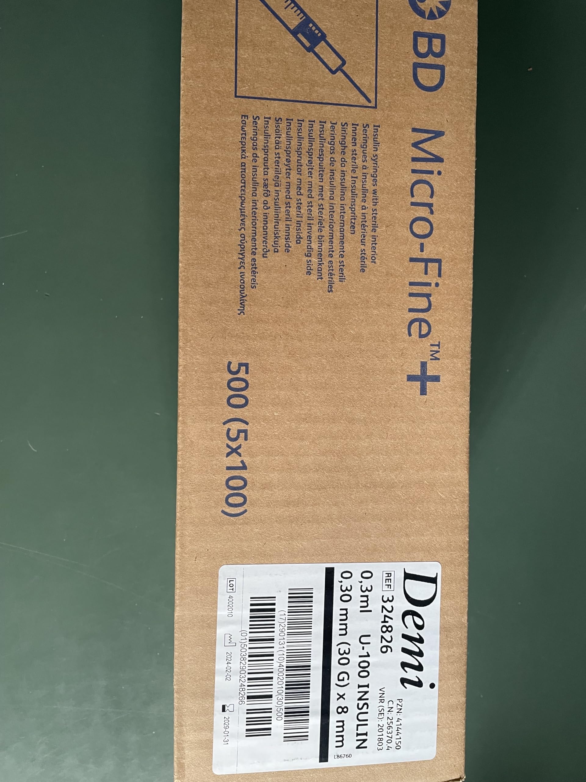Mikrofine strzykawki 0,3ml 30Gx8mm sterylne opakowanie 500 sztuk