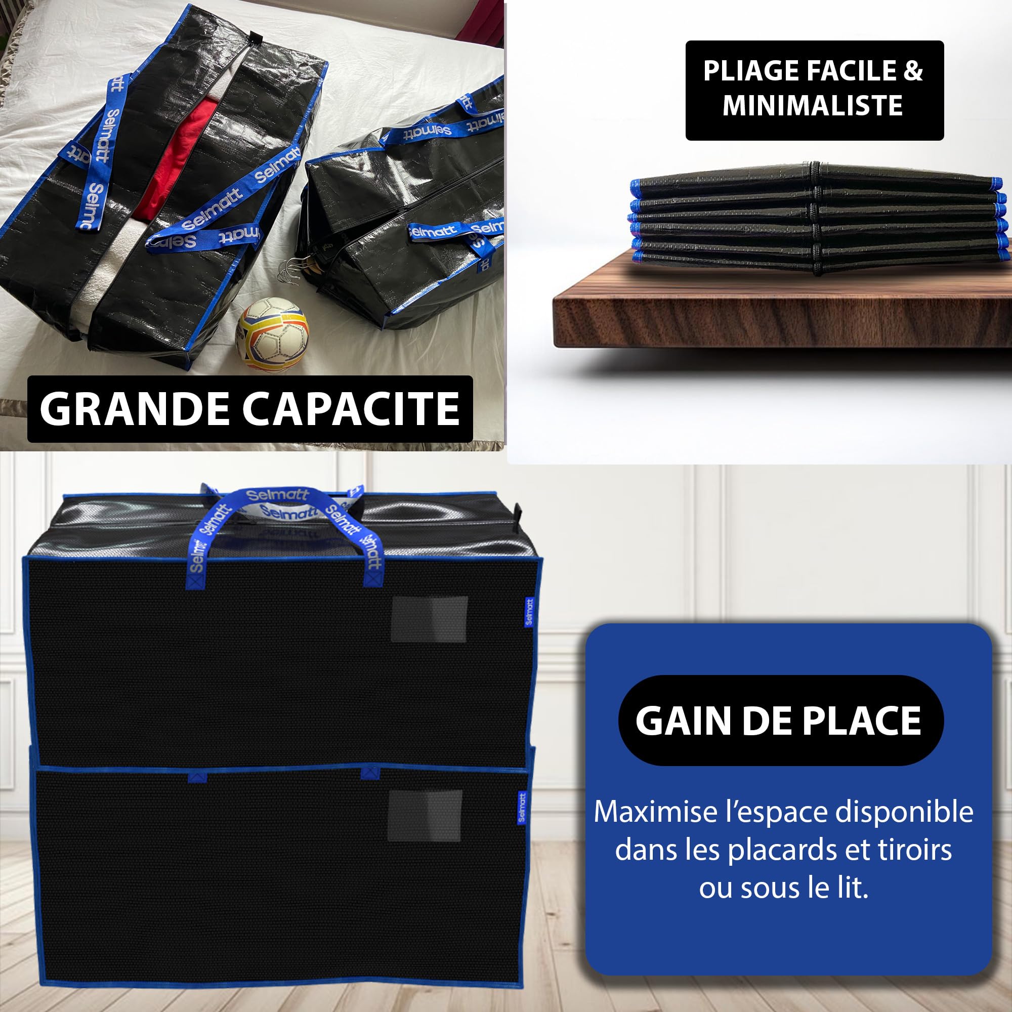 Sacs De Déménagement XXL Robustes (Lot De 3) - Alternative Aux Cartons Pour Vêtements, Couettes, Jouets - 7