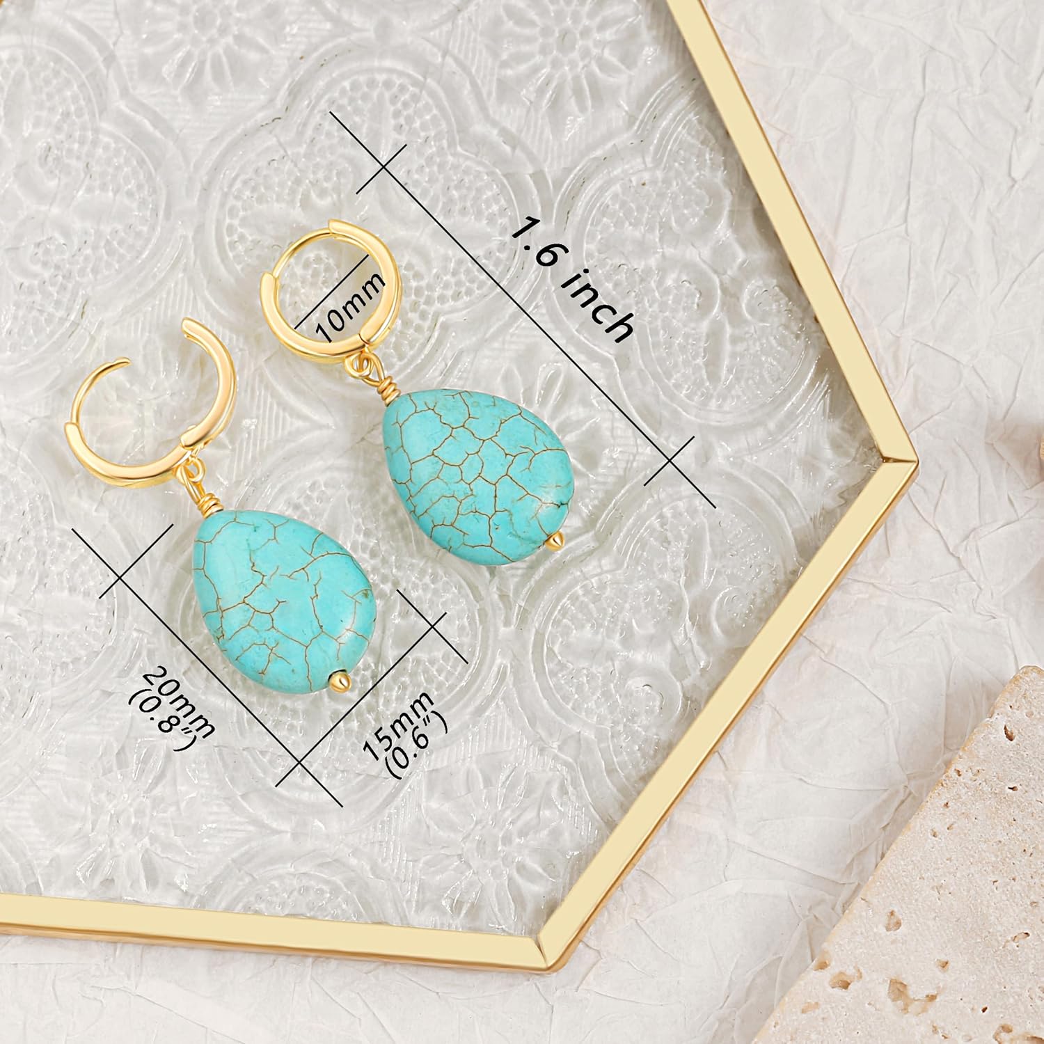 Gold Plated Huggie Hoop Earrings with Charms Fashion Pearl Drop Dangle Earrings for Women Handmade Karma Circle Jewelry for Ladies Lightweight Pearl Earrings on Christmas - Image 4