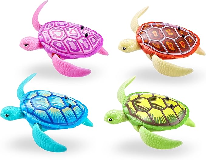 Robo Alive Robo Turtle Robotic Swimming Turtle (Green + Pink) by ZURU Water Activated, Comes with Batteries, Exclusive (2 Pack) miniatura 7