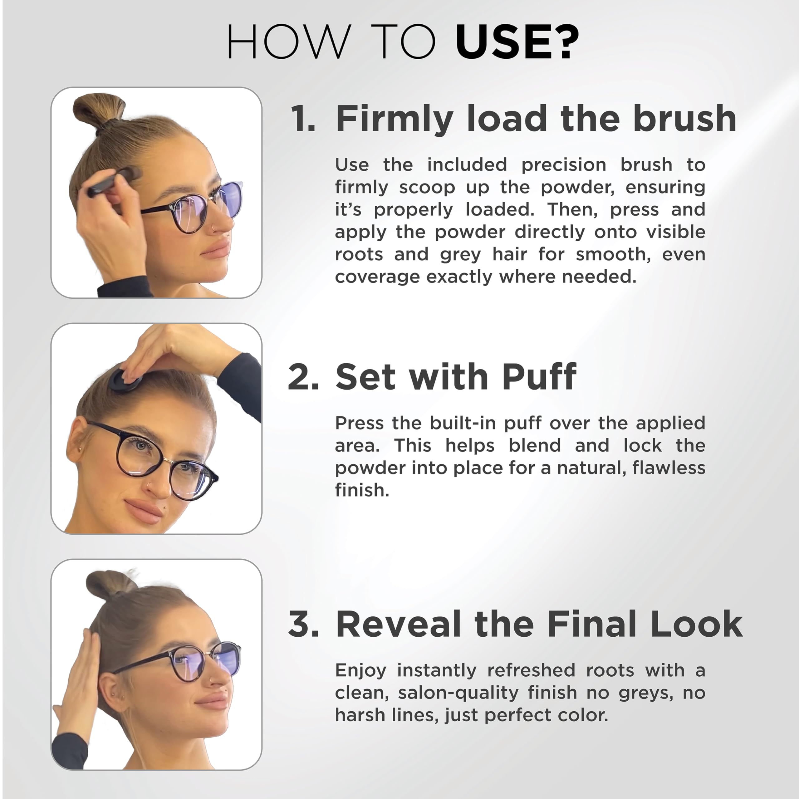 THICK FIBER Root Touch Up & Hairline Powder with Brush (LARGE 10g) Covers Grey Roots, Thinning Hair & Bald Spots Sweat & Water Resistant Hair Concealer for Women & Men (Light Brown) - Image 4