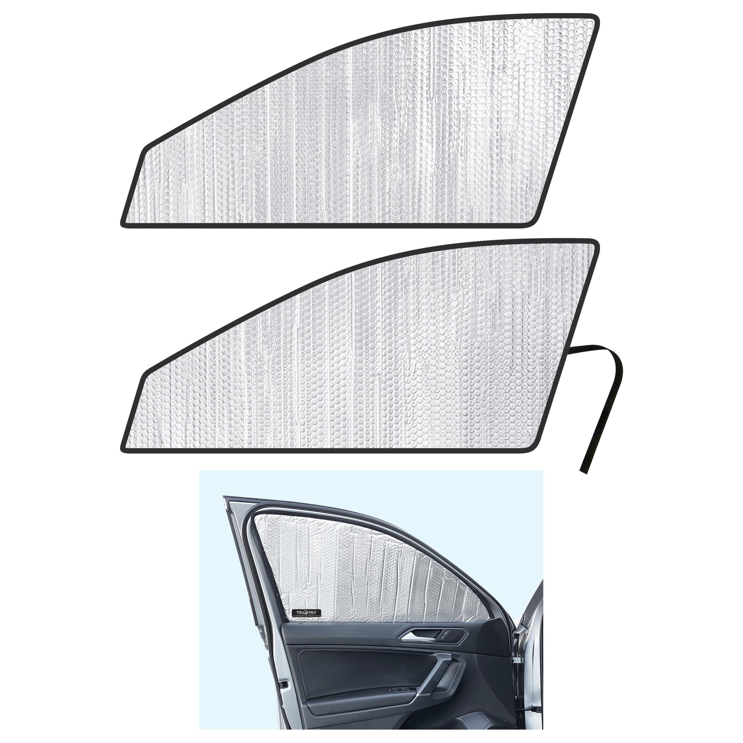 Side Window Front Seat Reflective Sunshade Custom Fit for 2018 2019 2020 2021 2022 2023 2024 Volkswagen Tiguan SUV, S, SE, SEL, UV Reflector Sun Protection Accessories (Set of 2)