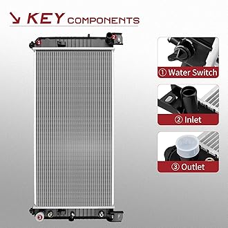 YITAMOTOR Radiator Compatible with 99-13 GMC Sierra 1500 Classic Yukon XL 1500 Cadillac Escalade EXT ESV Hummer H2 Chevrolet Avalanche Silverado 1500 Classic Tahoe Suburban 1500 OE Style Radiator