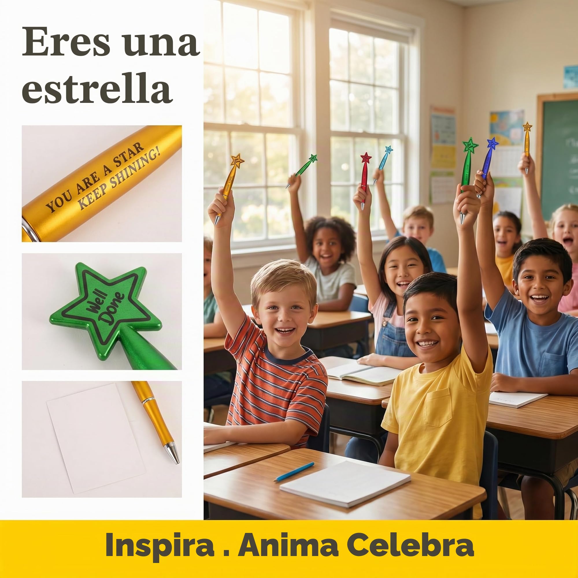 30 paquetes de regalos de fin de curso para niños y estudiantes, regalos de fin de año para clase de 30 niños, bolígrafos/tarjetas motivacionales para alumnos/regalos para alumnos que dejan