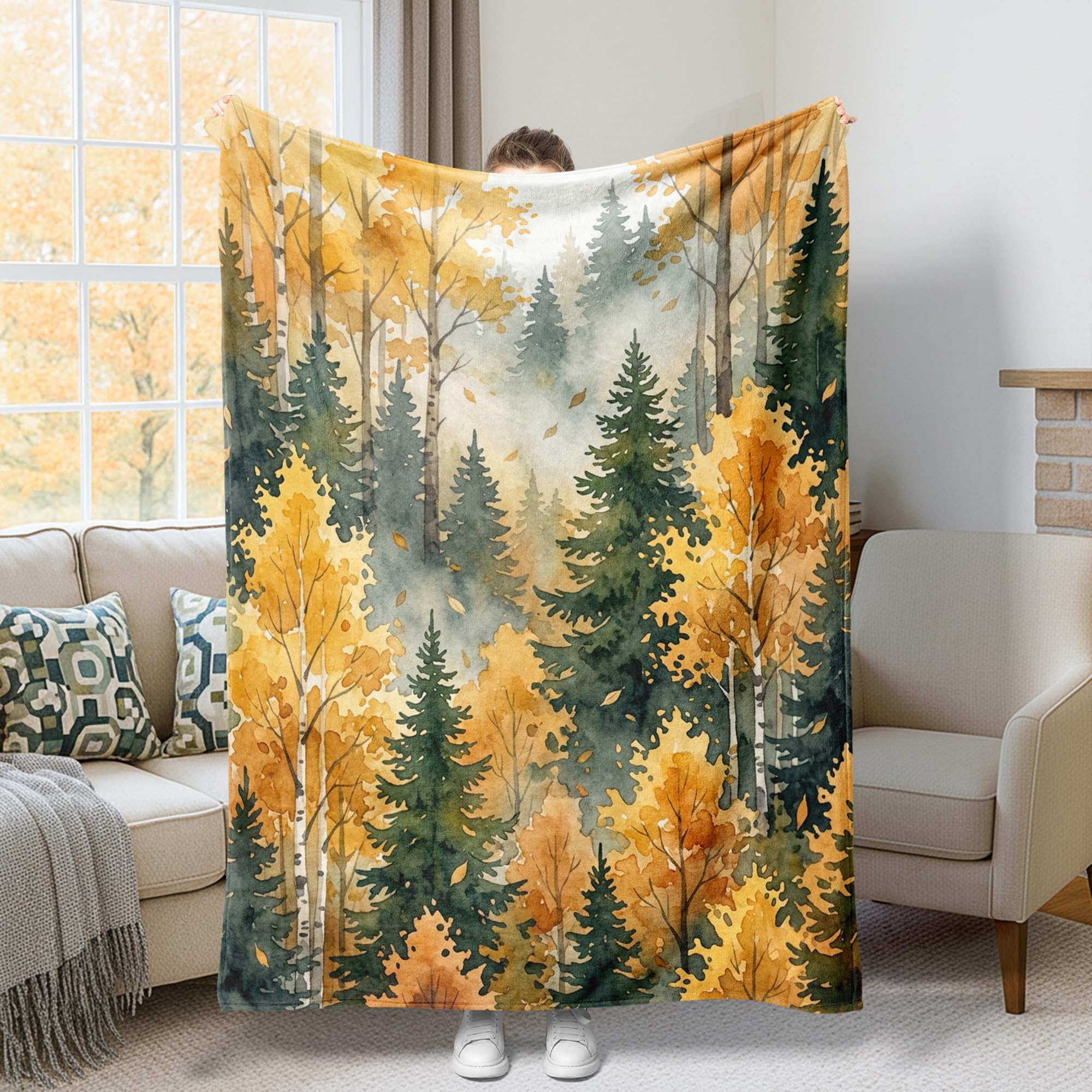 Couverture flanelle motif nature : le cadeau cocooning parfait pour vos proches