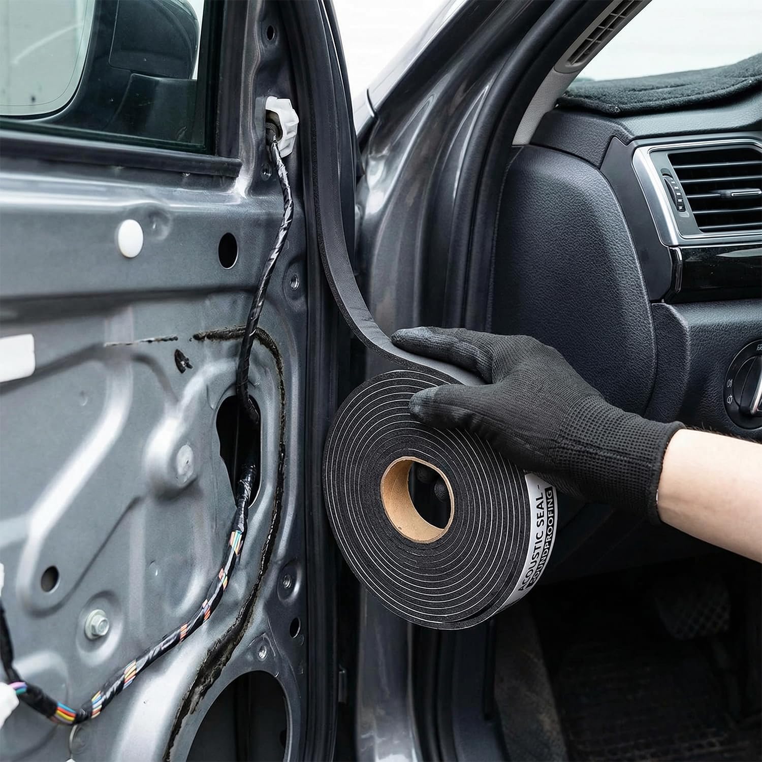 Lot de 2 rubans adhésifs en mousse à cellules ouvertes - Bande d'étanchéité autocollante pour isolation de porte et fenêtre