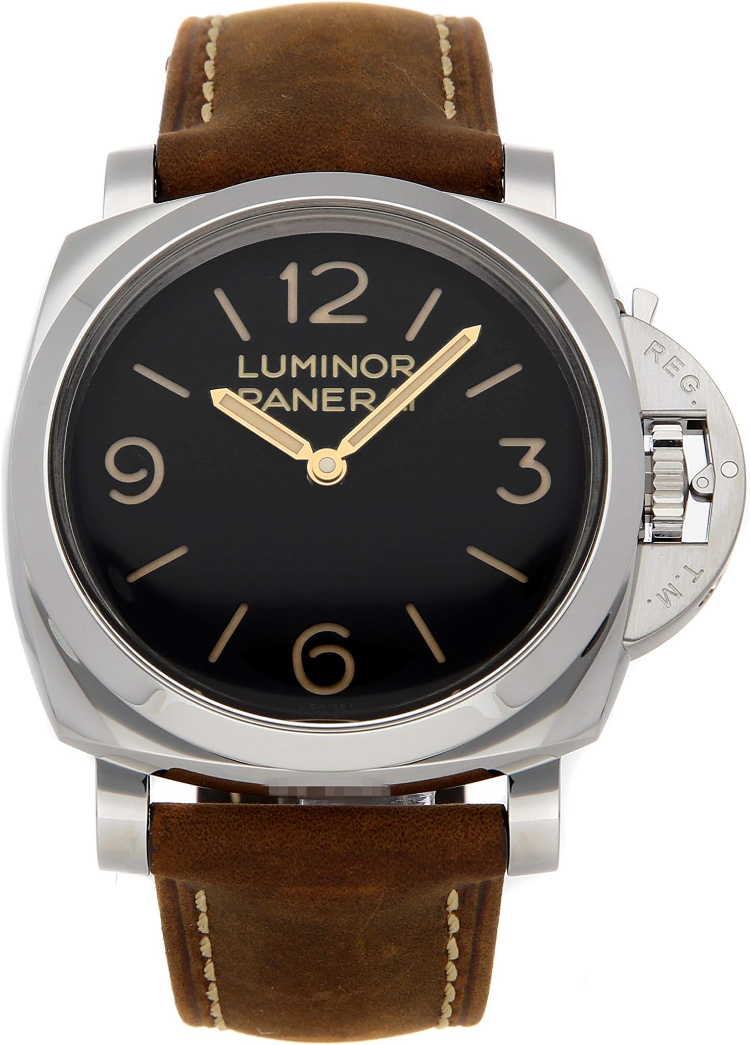 Panerai Luminor 1950 Mechanical (Hand-Winding) Black Dial Mens Watch PAM 372 (Pre-Owned)