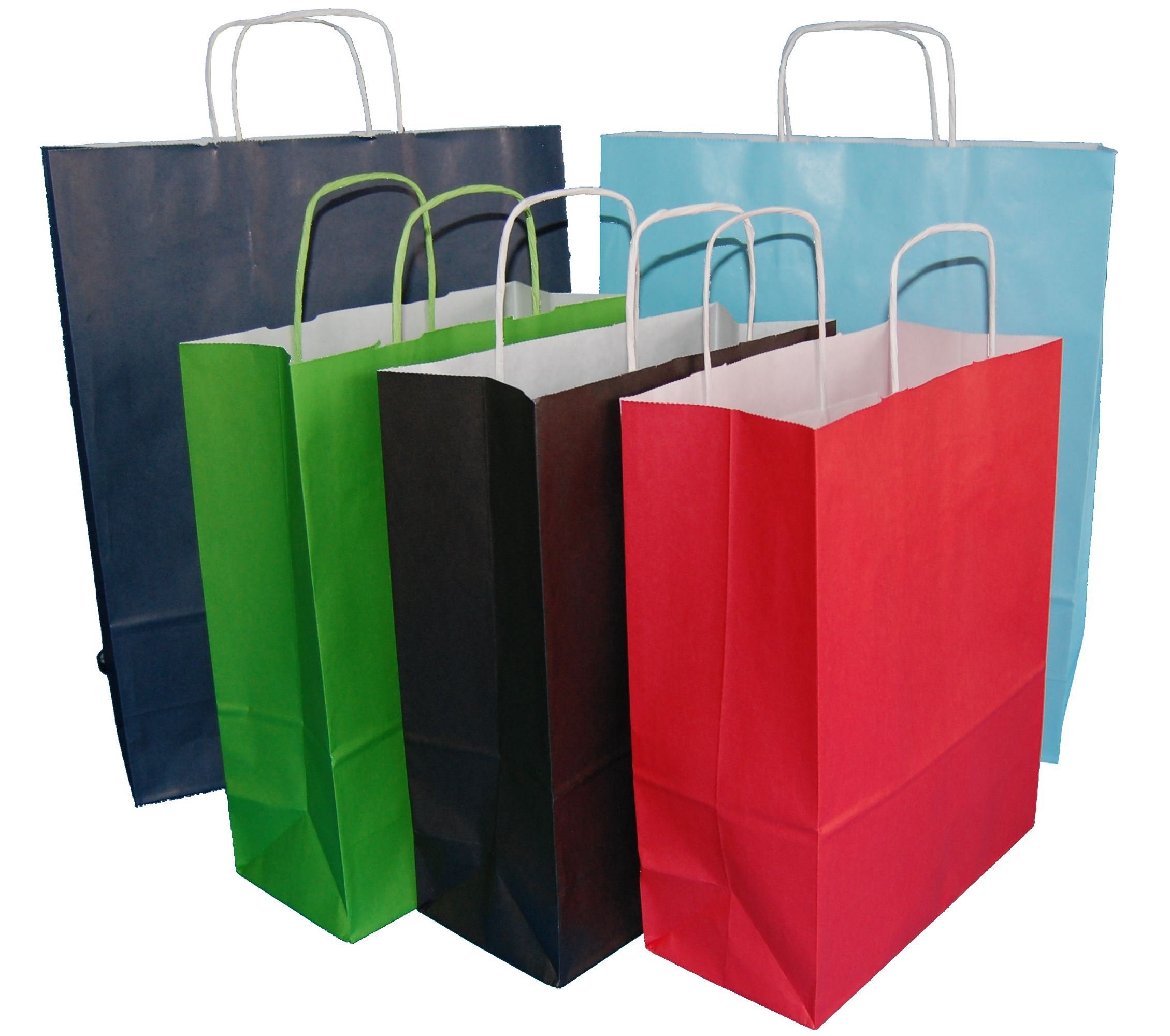 Thepaperbagstore 10 Light Blue Medium Paper Bags with Handles, 25x11x31cm, Colourful Gift Bags for Adults and Kids - Image 3