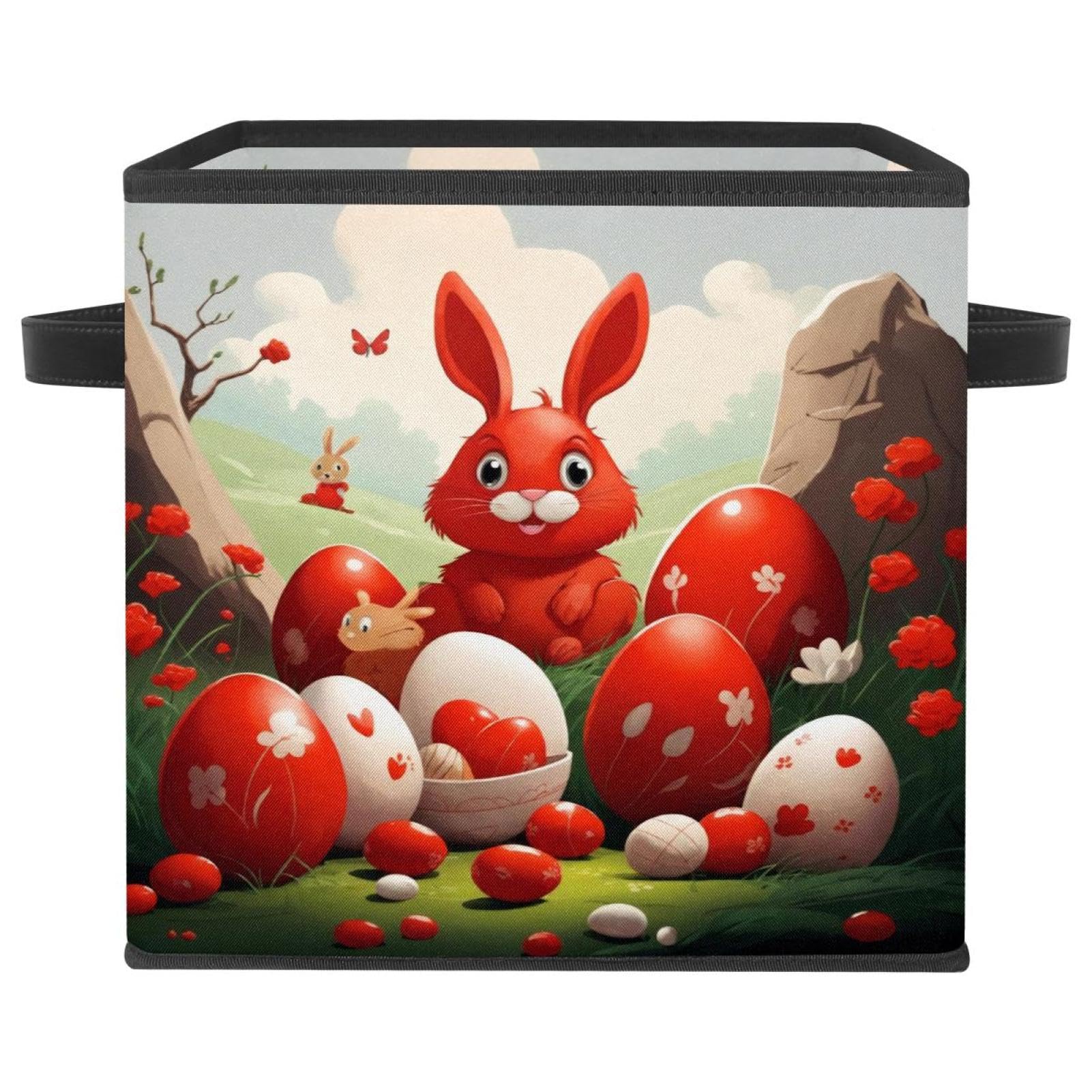 Panier de rangement durable et pliable à poignées en cuir pour organiser la maison
