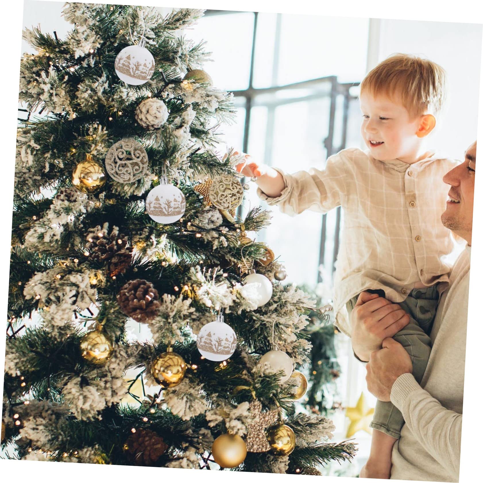 Zerodeko 3 Sets Weihnachtsbaumschmuck Weihnachtliches Hängedekor Festlicher Für Weihnachtskugeln Dekoration 9 Stück X 3