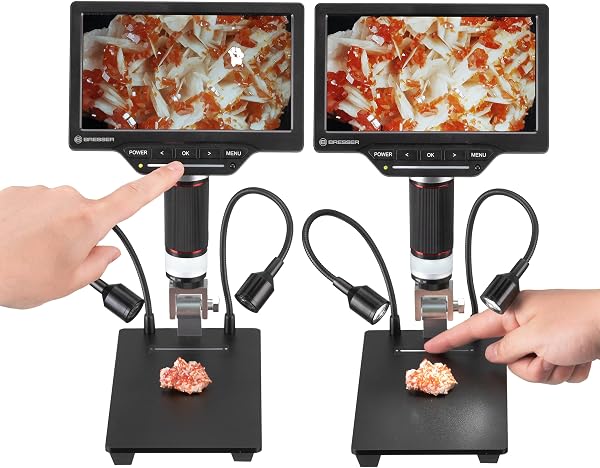 Bresser WLAN Digitalmikroskop 2L mit 7'' LCD, 1080p, Zoom, HDMI, USB, WiFi, LED, Fernbedienung - 4
