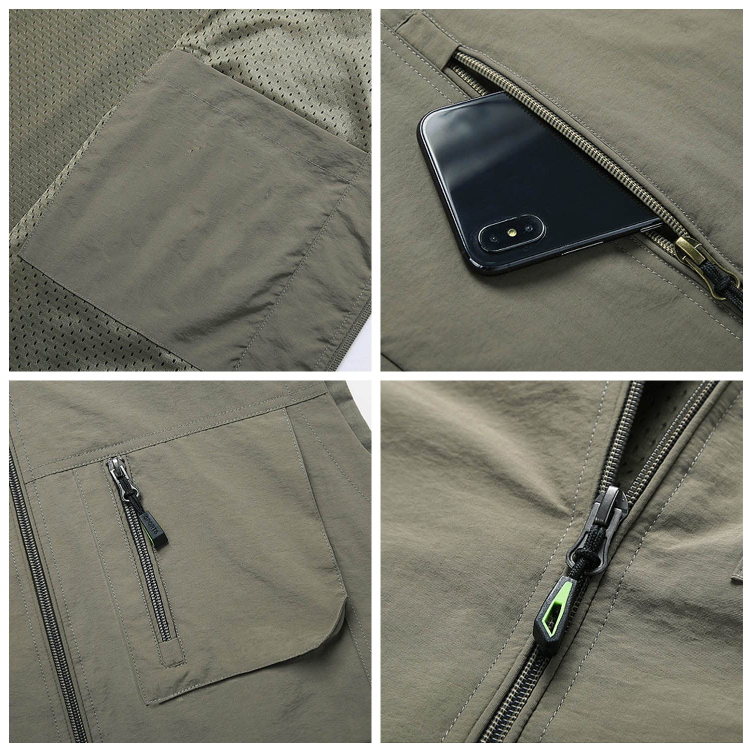 Chaleco De Hombre Exteriores Multibolsillos Chaqueta Casual Sin Mangas Primavera Y Otoño Chaleco Transpirable para La Pesca Fotografía Senderismo Viajes
