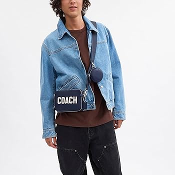 Amazon | COACH メンズ チャータークロスボディ 19, ダークネイビー