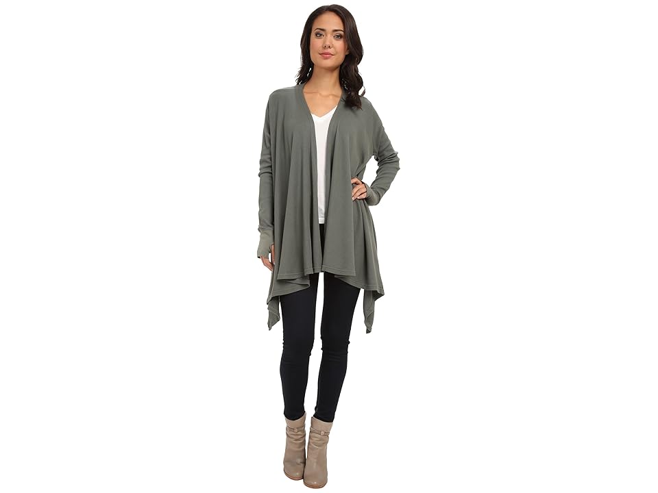 

Allen Allen L/S Open Cardigan w/ Thumbhole Cuffs (Cilantro) Women's Sweater, Green