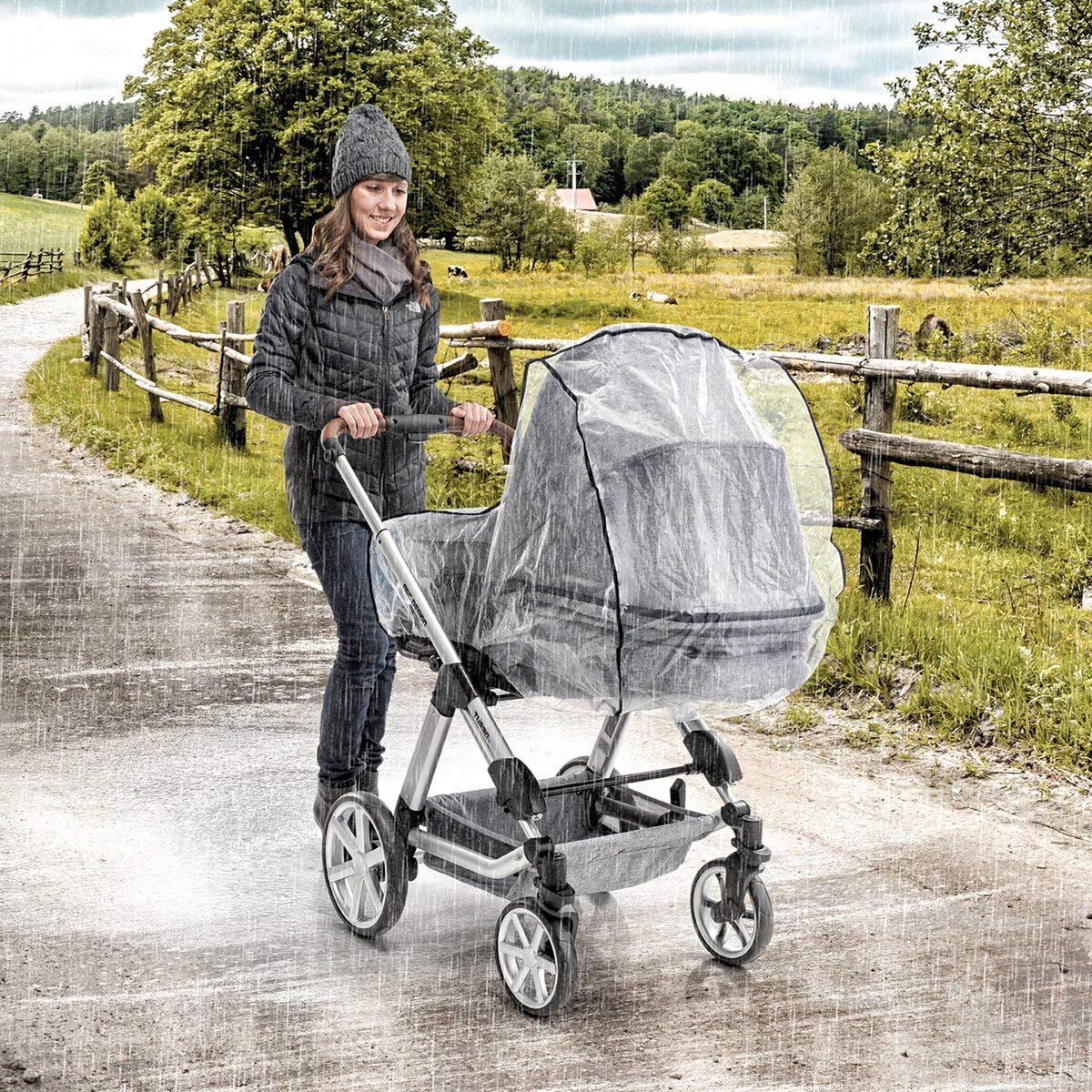 Reer RainCover Classic pokrowiec przeciwdeszczowy do wózków dziecięcych, 1 sztuka
