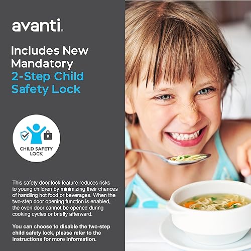 Miniatura 5 de Avanti MM07V1B Horno microondas de 700 vatios mecánico compacto con 5 ajustes de potencia, descongelación, control de temperatura de rango completo