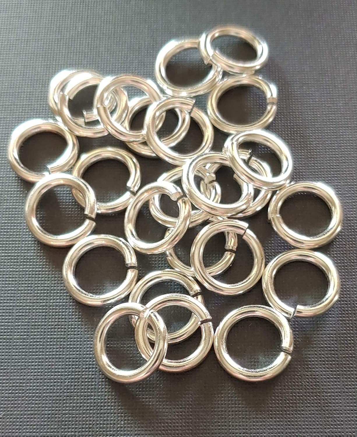 SNAPEEZ® "The Snapping Jump Ring" - SNAPEEZ® II ULTRAPLATE® 99.9% Shiny Silver Ring Hard Open Jump Ring 12mm Heavy Gauge (Pk 25).Snapeez Jump Rings The Ultra Secure No Solder Jump Ring. Made in USA.