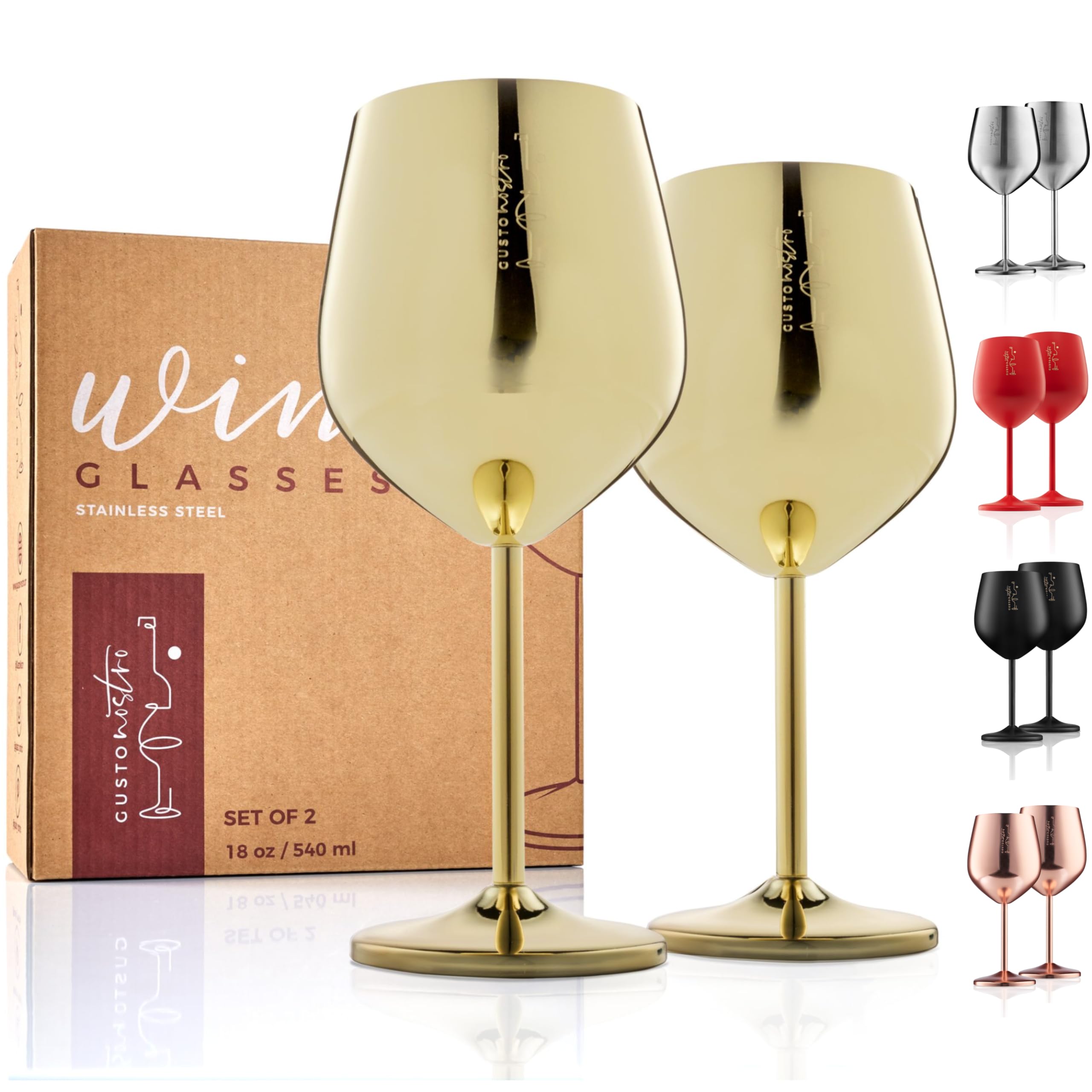 Copas de vino de acero inoxidable irrompibles para evitar accidentes en fiestas de jardín