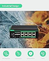 Vista 5 de LINOVISION Interruptor POE solar Gigabit completo industrial de 8 puertos con DC9.5V-57V a DC48V amplificador de voltaje, IEEE802.3at, presupuesto