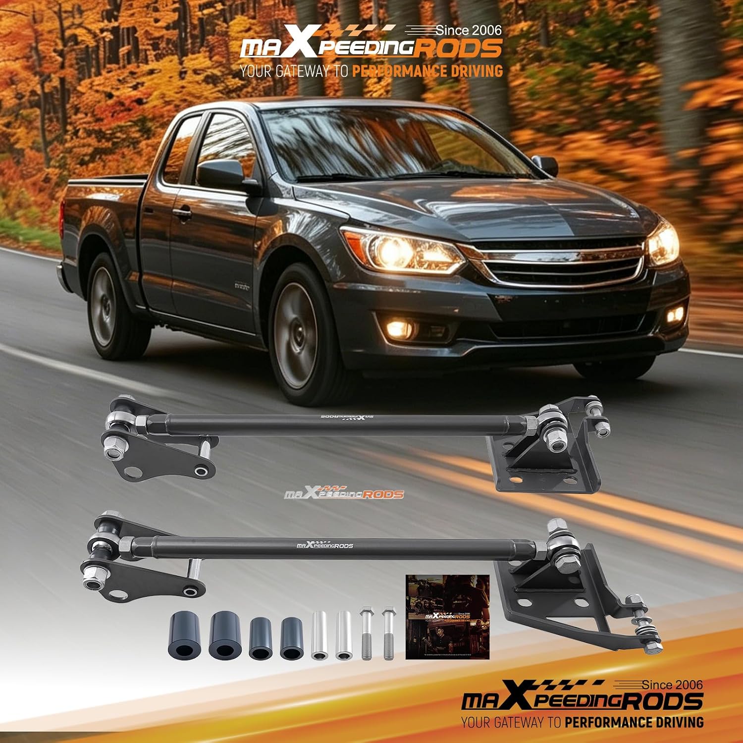 maXpeedingrods Rear Traction Bar Kits for 1983-2004 Chevrolet S10 Blazer GMC Sonoma S15