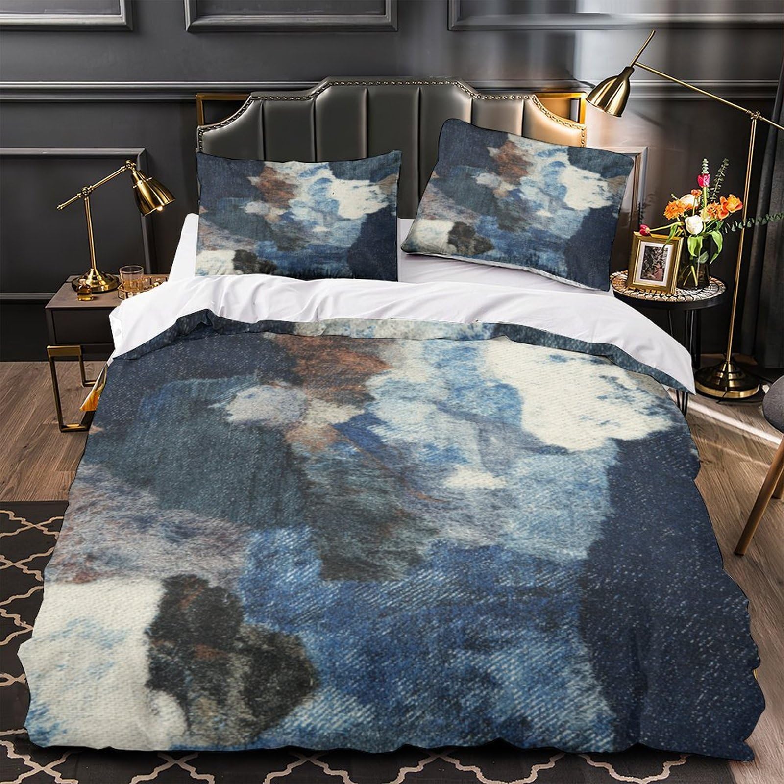 Parure de Lit Microfibre résistante finitions haut de gamme fermeture éclair 200x200