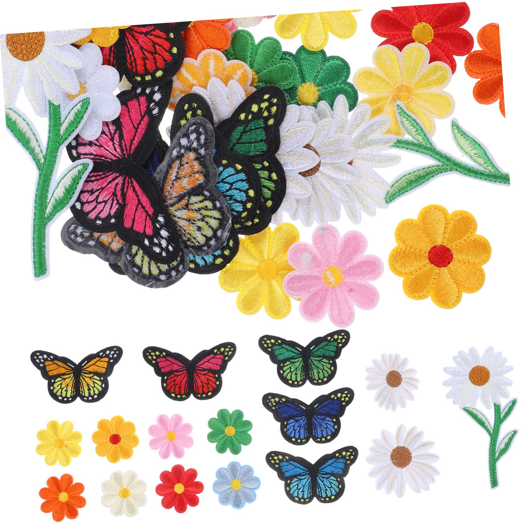 NUOBESTY 195stücke Teiliges Blumen- Patches Zum Aufbügeln Hochwertige Stickerei Für Kleidung Jeans Und Taschen Für -projekte Und Reparaturen Einfache Anwendung Und Langlebig