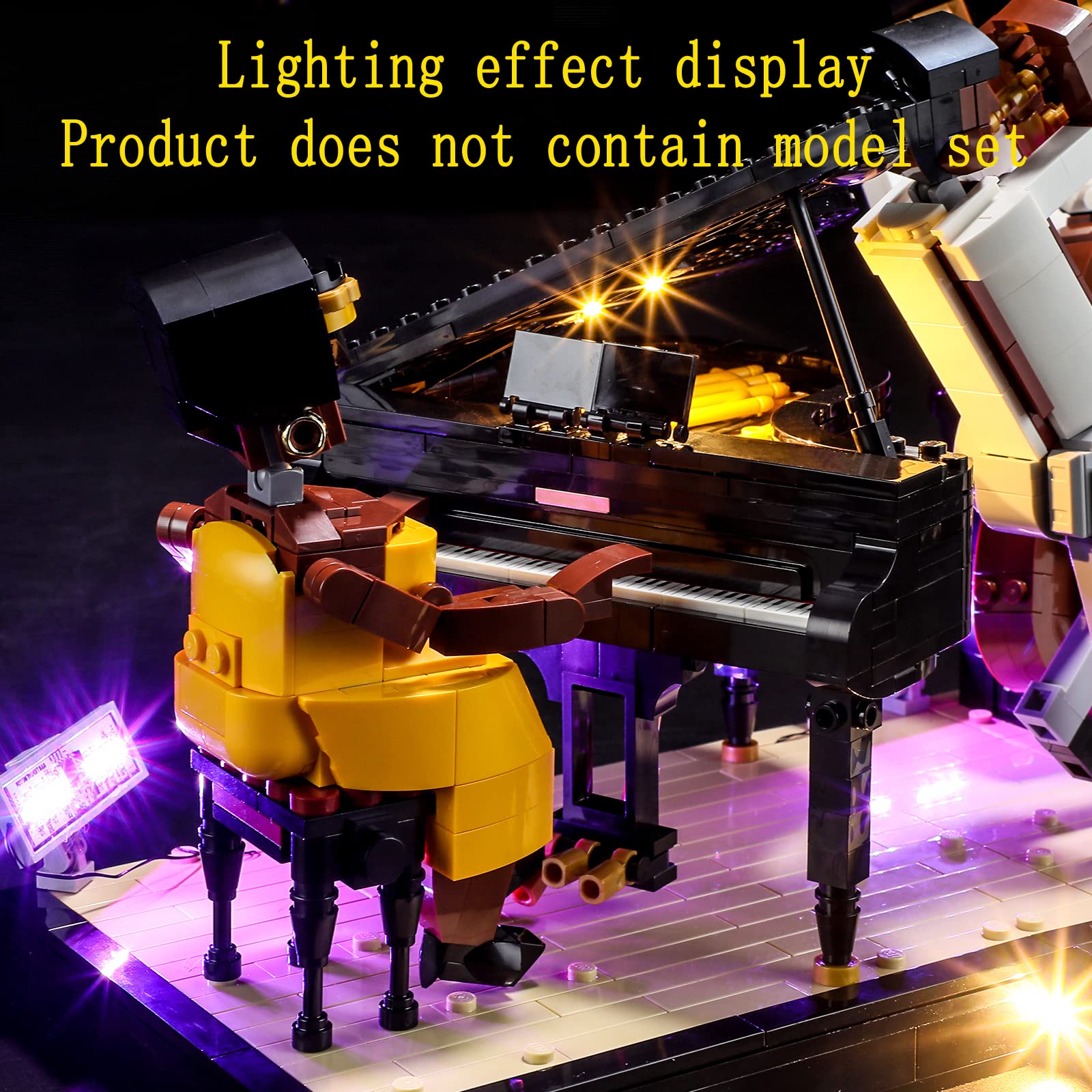 GEAMENT Oświetlenie LED Kompatybilne z LEGO Kwartet jazzowy Ideas 21334 Model do Składania Klocków (Zestaw Modeli Niezawarty)