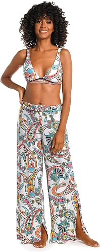 La Blanca Women's Palazzo Pant Swimsuit Cover Up, Multi//Pave The Way, XS