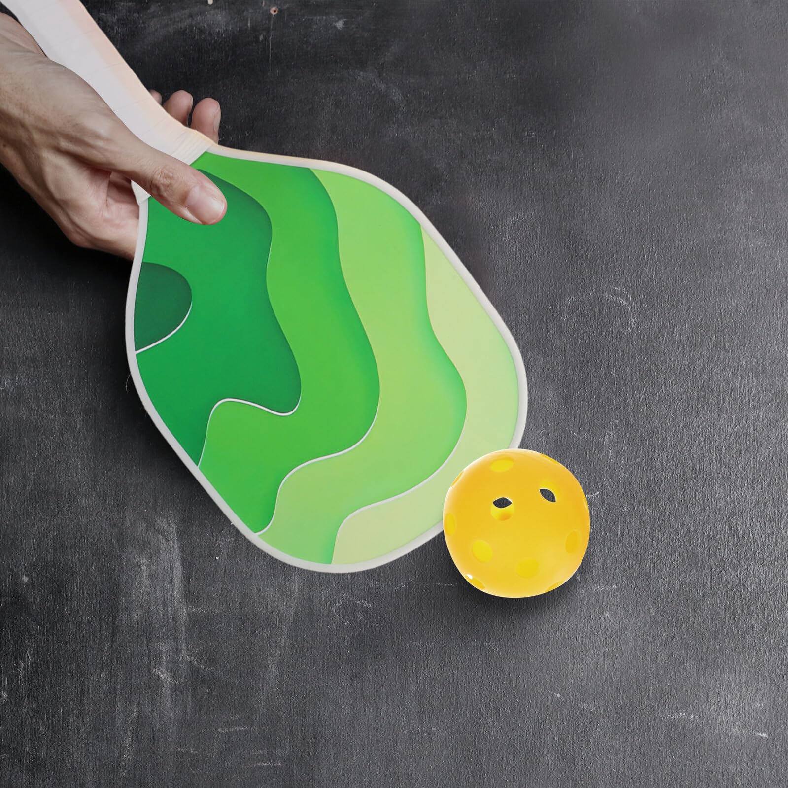 Kisangel Racchetta da Pickleball in Legno per Principianti e Professionisti | Palle e Borsa Inclusi, Attività Indoor e Travel, Controllo Bilanciato e Struttura Sottile