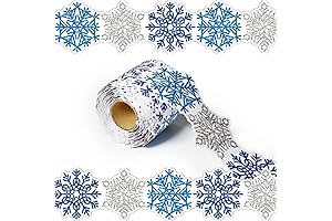 68.9 Feet: Shimmering Snowflake Bulletin Board Borders
