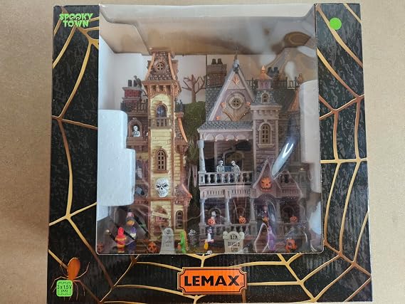 Lemax Haunted Estates Lighted Facade, #35016, 11.02-in Halloween Display