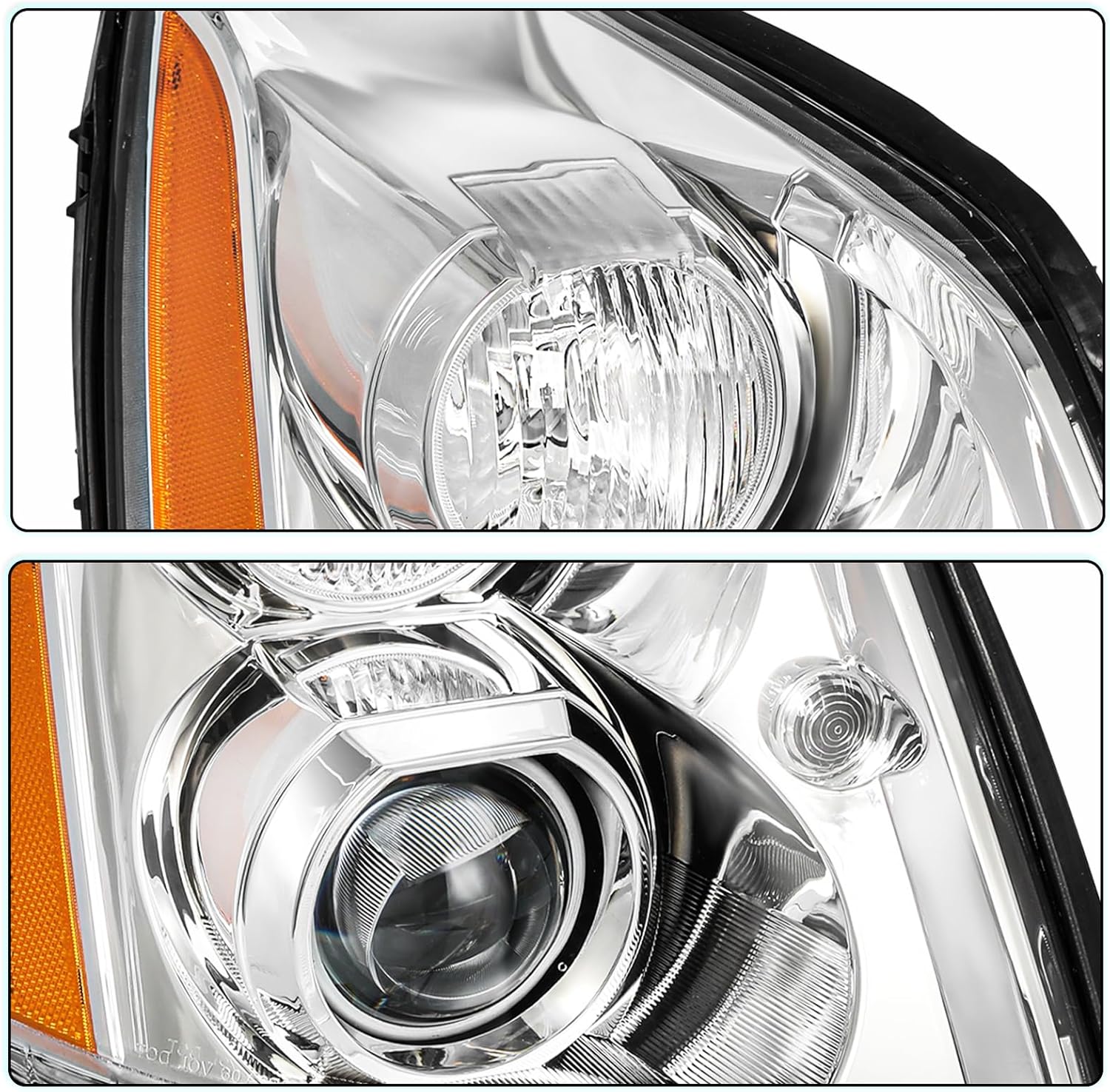 Headlights Assembly[HID/Xenon Model] Fits for 2006 2007 2008 2009 2010 2011 Cadillac DTS OE with Bulb, Passenger Side