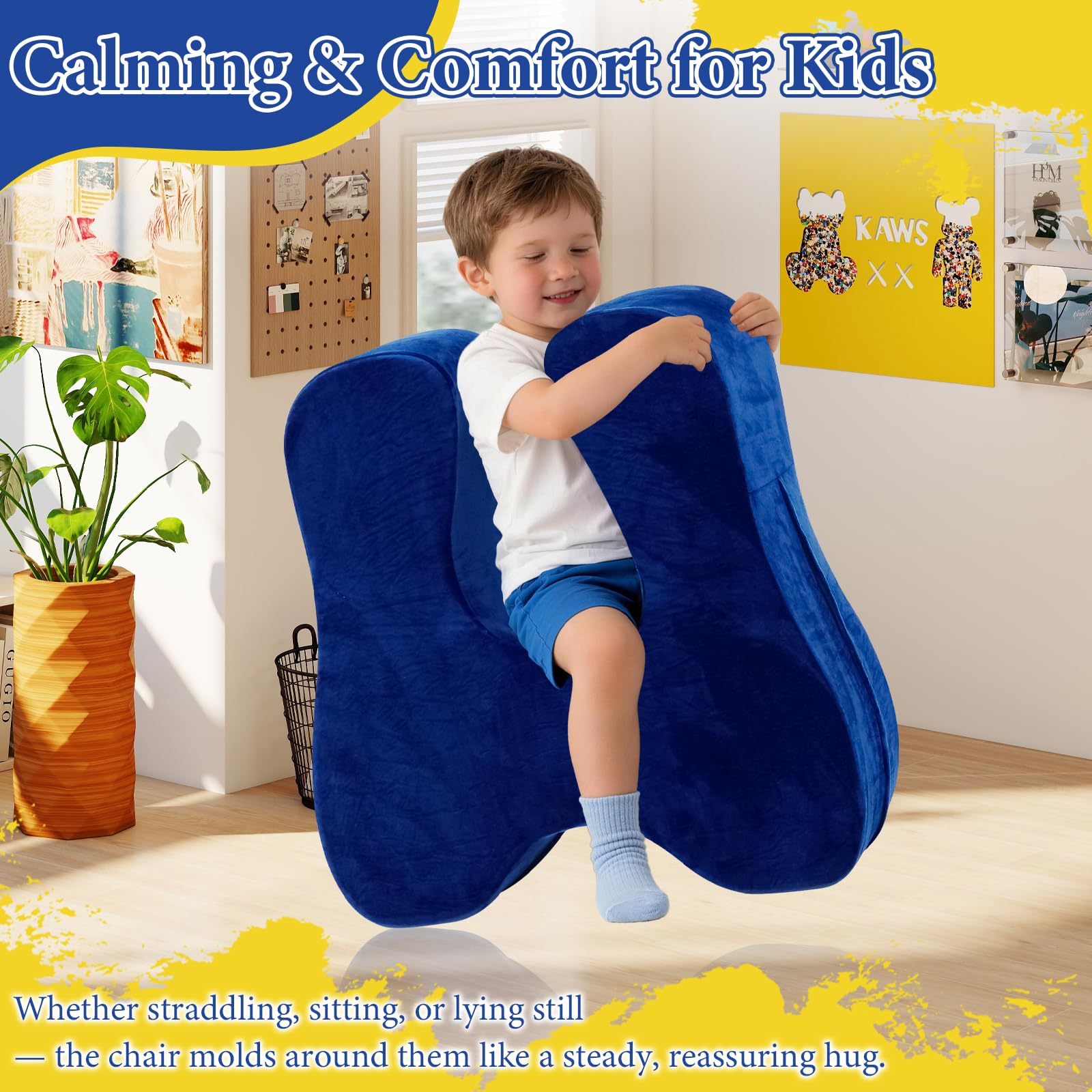 Sensorial Silla para Niños, Asiento Suave sensorial, Juguete sensorial para Autista, Alivia el estrés y Mejora la Estabilidad Emocional