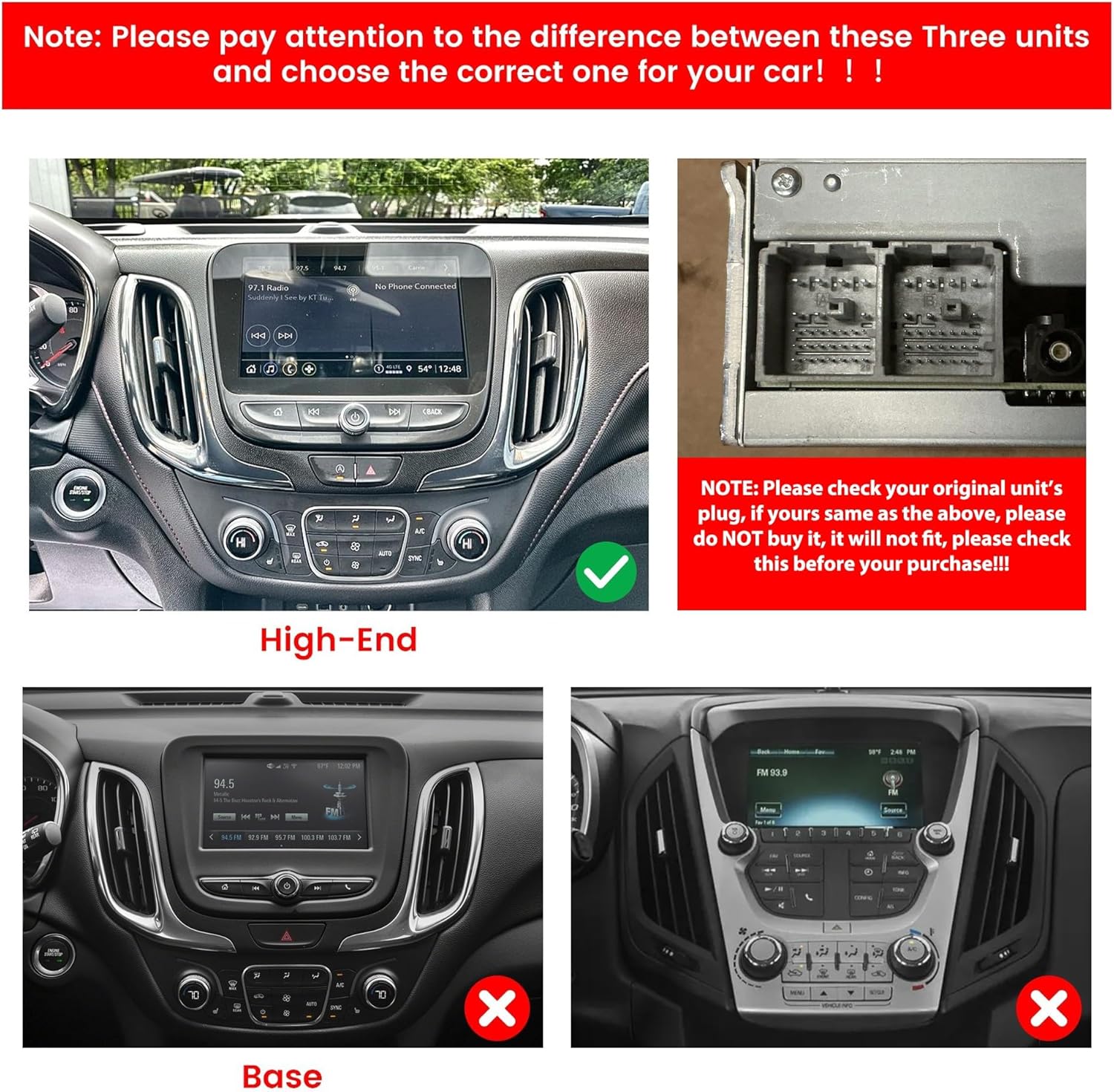 for Chevrolet Equinox 2018-2022 Car CarPlay Android Auto Navigation Stereo GPS Radio Reverse Camera Display 10" IPS Touchscreen Headunit Tablet Pad Media Player, if Applicable Quad Core 2G+32G