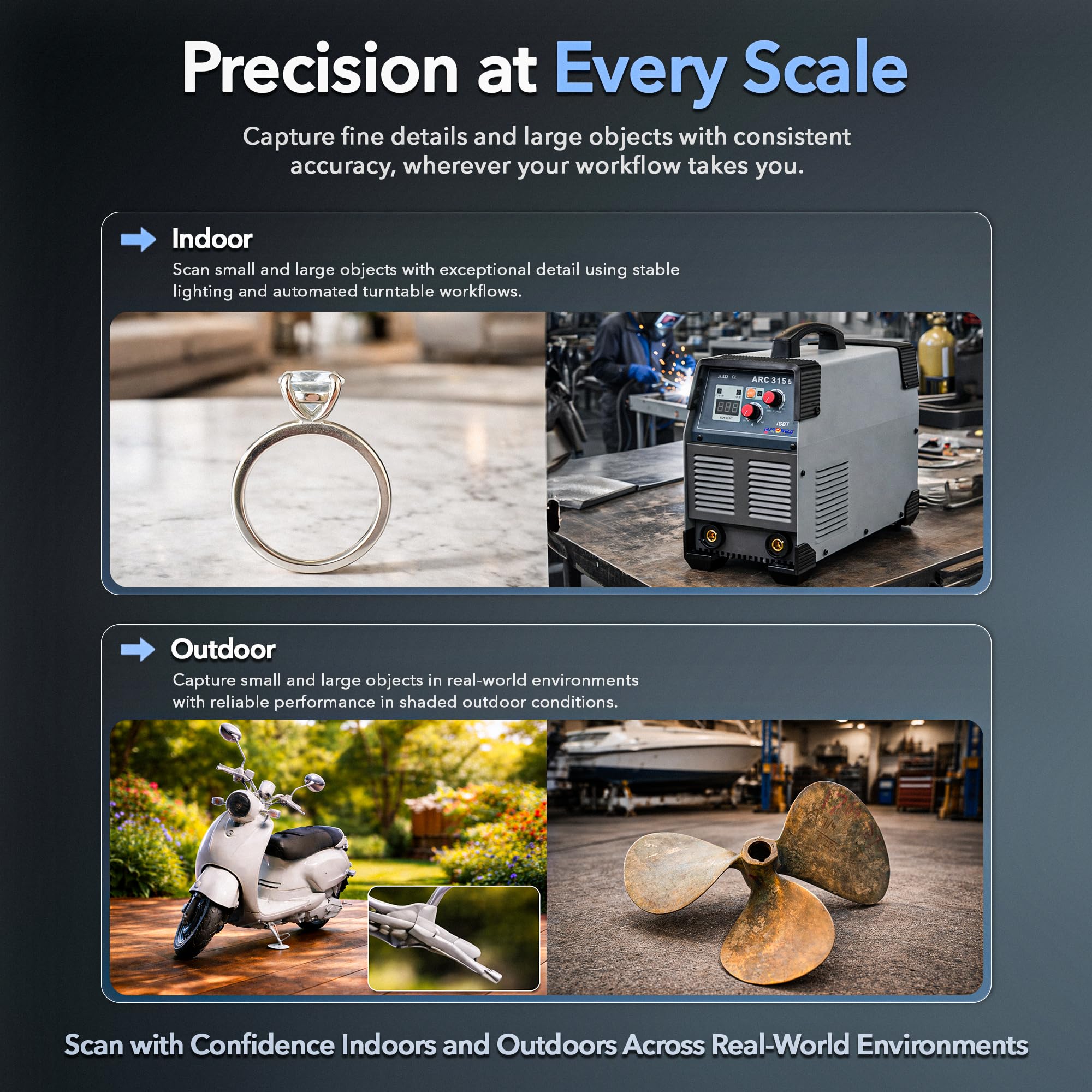 Matter and Form Trois scanners 3D – Compatible avec tous les systèmes d'exploitation, précision de 33 microns, numérisation des couleurs réelle, numérisation des bijoux sur les moteurs de voiture
