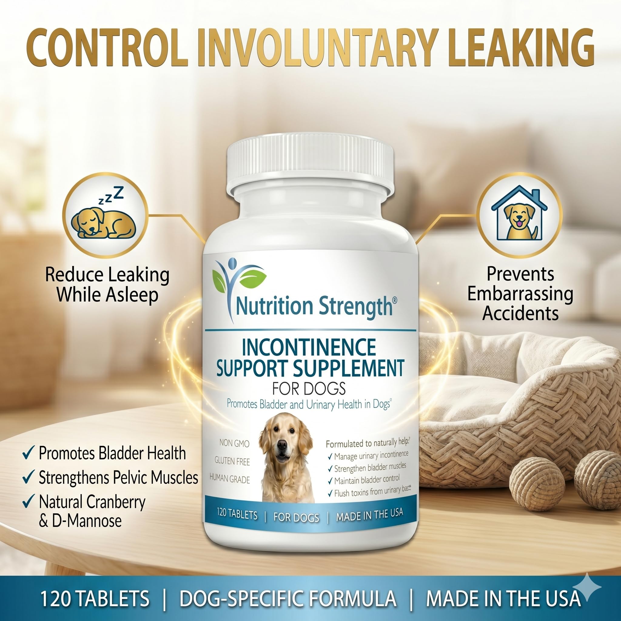 Dog Incontinence Support for Organic Bladder Control — Amazon image 3