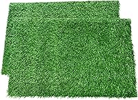 LOOBANI 2-Pack Artificial Dog Grass Pee Pads 14x18 Inch - Fake Turf Potty Mats for Indoor Outdoor Dog Training