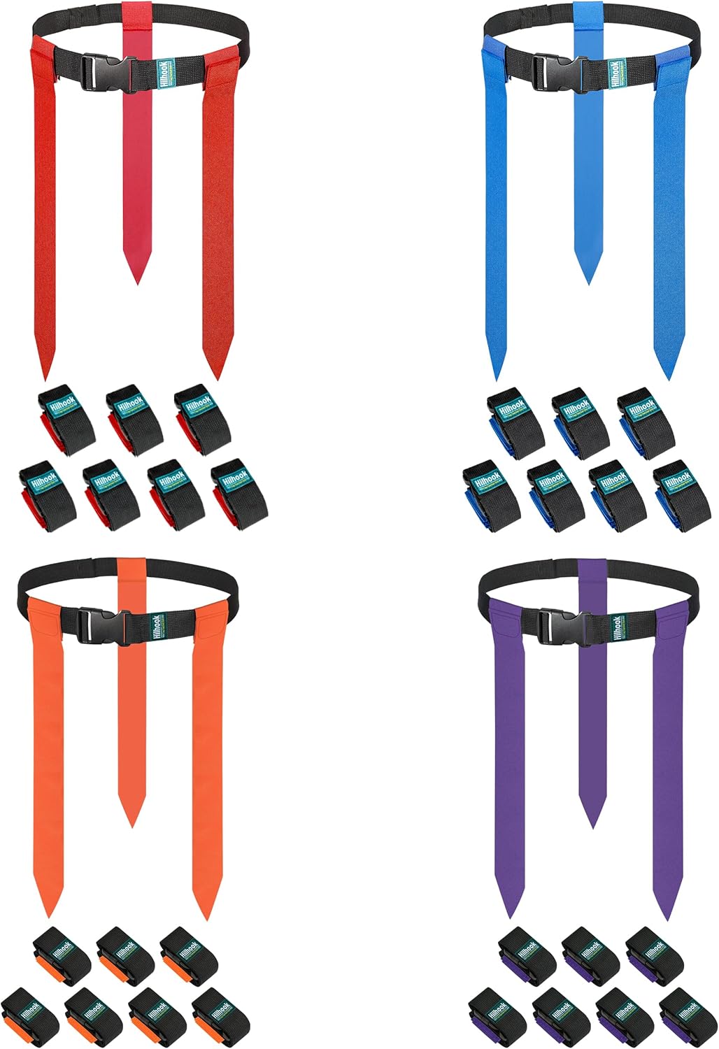 Flag Football Belts,28 Set of Player Adjustable Flag Football Set with 84 Flags for Youth and Adults Training Equipment