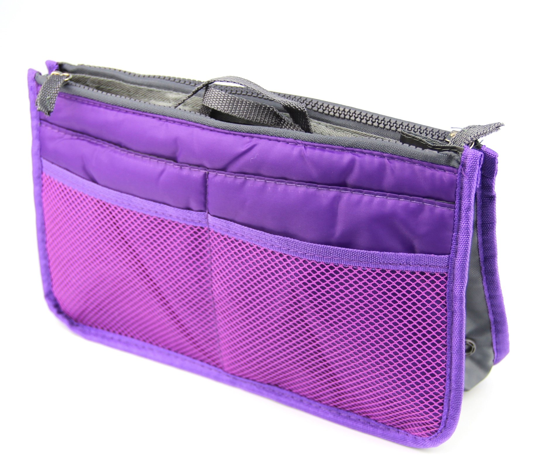 Raylinedo Women's Purple Tidy Travel Insert Handbag Cosmetic Organiser Purse Large Liner Make-Up Bag Pouch