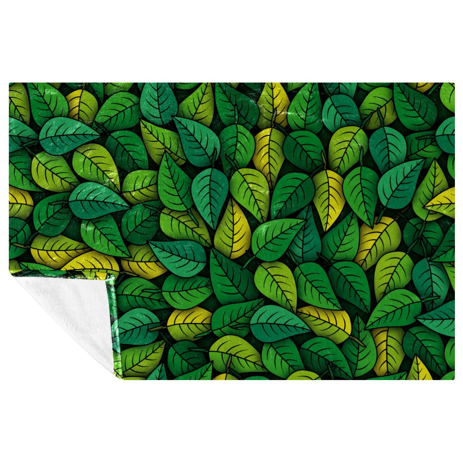 Couverture douce et chaude motif feuilles pour des instants cocooning