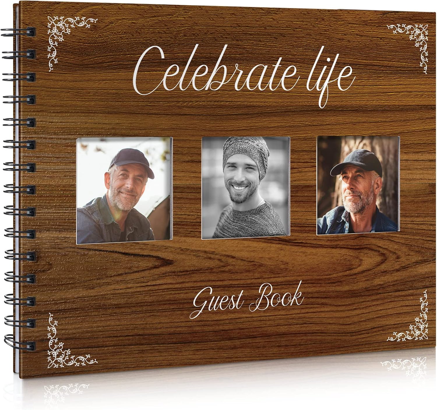 Kathfly Funeral Guest Book with Picture Pocket Memorial